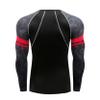 Loloda Men's Long Sleeve Swim Shirt Rashguard UPF 50+ UV Sun Protection Athletic T-Shirt Swimwear Type D Black XX-Large view 3