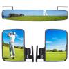 AZWM Universal Fit Golf Cart Mirrors, 16.5" Panoramic Rear View & Folding Side Mirrors for Club Car, EZGO, Yamaha view 1