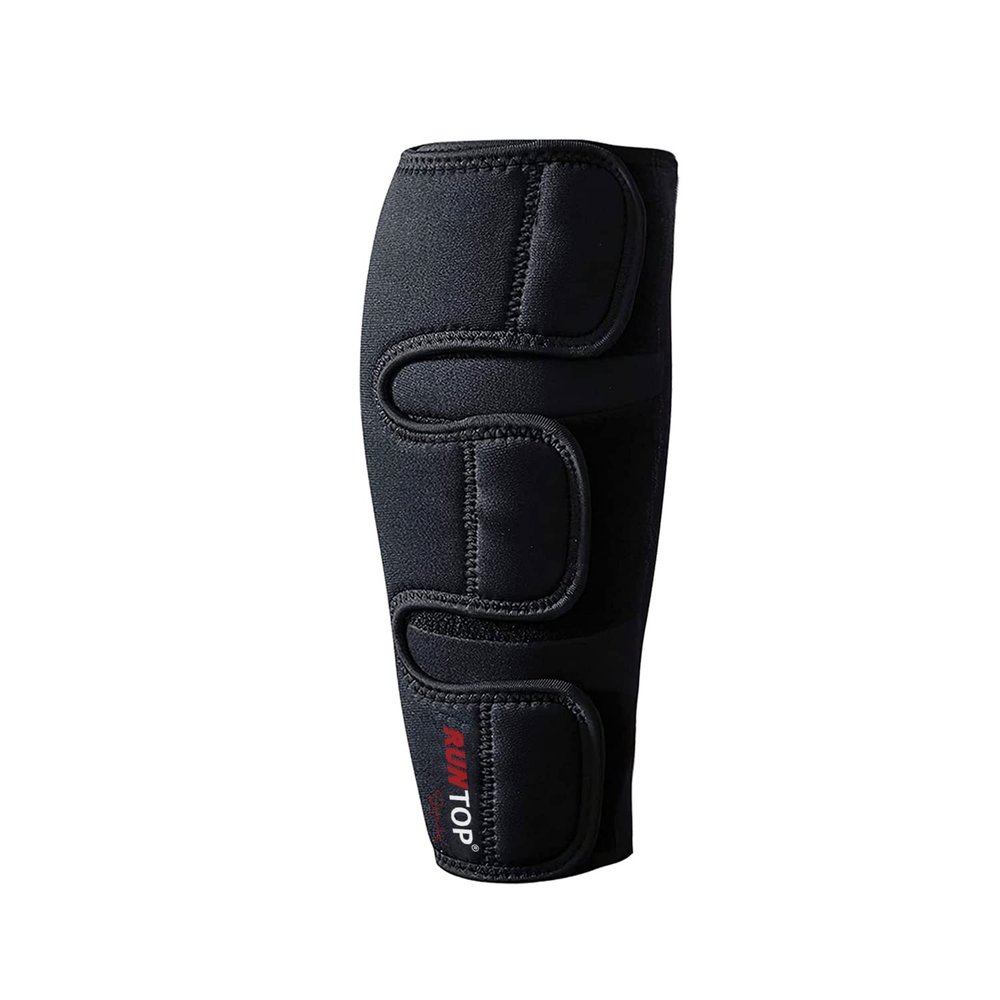 RUNTOP Shin Sleeves Guards for Rope Climbing Deadlifting Weightlifting Powerlifting Cross Fitness Training Box Jumping Leg Calf Support Men Women (7mm Black-Single (Easy Wear Version), 1 Fits Most)