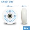 Luminescent Inline Skate & Roller Blade Wheels 76mm/80mm ABEC-9 Bearings for Indoor & Outdoor Use - 4-Pack (Blue, 80mm) view 2