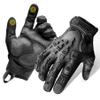 ZUNE LOTOO Tactical Gloves for Men, Touchscreen Motorcycle Gloves Padded Finger Impact Protection, Black Leather Safety Work Gloves Cut Resistant for Paintball Airsoft Range Skeleton Women Medium view 1