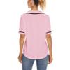 Women Baseball Jersey Button Down Tee Short Sleeve Shirt Sports Uniform Softball Jersey Active T-Shirt (Pink,S) view 2