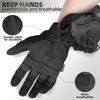 ZUNE LOTOO Tactical Gloves for Men, Touchscreen Motorcycle Gloves Padded Finger Impact Protection, Black Leather Safety Work Gloves Cut Resistant for Paintball Airsoft Range Skeleton Women Large view 4