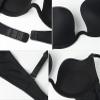 Telusu Sexy Low Back Bralette for Women Girls Wedding Dress Convertible Lift Bras Underwear Ladies Low Cut Bra (Color : Black, Size : 70/32D) view 4
