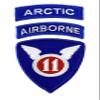 11th Airborne Division AGSU Color Patch with Airborne Tab and Arctic Tab (Military Issued)-Veteran Owned Business, Blue view 1