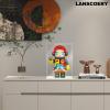 LANSCOERY Acrylic Display Case, 4.7x4.7x7 in, Upgraded Thickened UV-Resistant Showcase, 98% Clarity Dustproof Box with Glossy White Base for Action Figures, LEGO & Models, Scraper & LED Light view 2