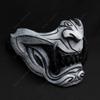 Kikadeen Half Face Samurai Mask Oni Mempo Japanese Ronin Demon Noh for Airsoft Paintball BB Gun Motorcycle White Joker KKD KK32 view 3