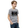 Promoted to Big Brother New Big Brother Baby Announcement Shirt Older Brother - Youth Short Sleeve T-Shirt Athletic Heather view 2