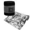Anti-Slip High-End Thick and Durable TPE Yoga Mat with Travel Straps Included - Gray Camouflage + Waist Trimmer (Medium, Gray) view 1