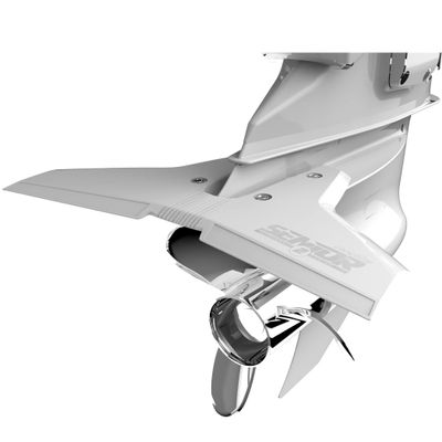 STINGRAY HYDROFOILS - Classic Senior 2 Hydrofoils for 40-300 hp (White) - Stabilizer Fins for Outboard/Outdrive Motors - Made in The USA