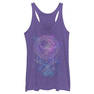 Fifth Sun Lost Gods Mystical Energy Women's Racerback Tank Top, Purple Heather, X-Large