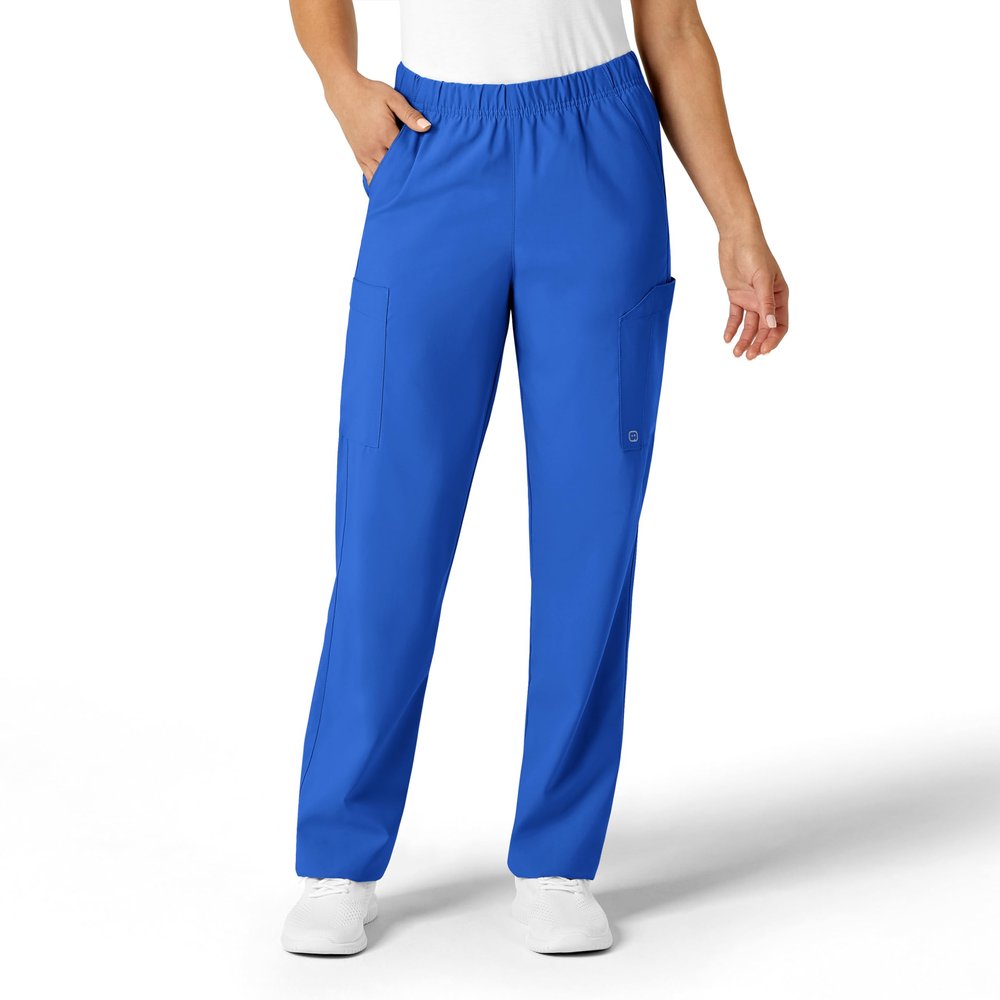 WonderWink W123 Unisex Multi-Cargo Scrub Pant - Royal, L