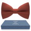 Bow Tie House Boys Classic Pre-Tied Bow Tie Formal Solid Tuxedo (Medium, Rust) view 1