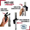 IRON AMERICAN Alpha Single Barbell Gym Wall Storage - Barbell Wall Mount Rack, Barbell Hanger 4.5 x 3.3 x 4 Inches - Holds Any Standard Olympic Barbell Hardware Included (Alpha Single Barbell) view 3