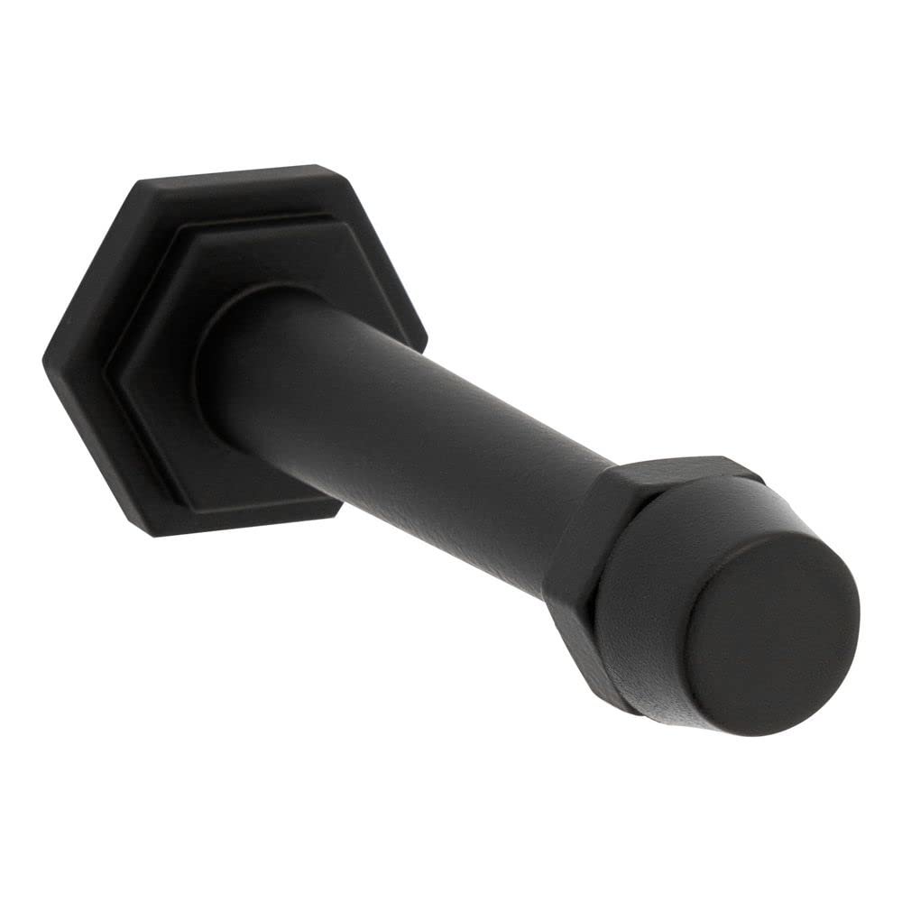 National Hardware N830-530 Powell Door Stop in Matte Black, 3"