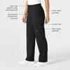 WonderWink W123 Unisex Multi-Cargo Scrub Pant - Black, M view 2