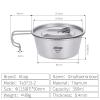 ATiAP Sierra Cup Bowl Pot Titanium Bowl Cookware 350ML 520ML for Outdoor Camping Hiking Picnic BBQ (350ML) view 2