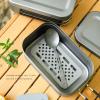 ATiAP Titanium Bento Lunch Box Set Mess Kit with Lid Handle Bag 1200ML 800ML Cooking Food Box Bento Box for Outdoor Camping Hiking Picnic Daily Use (800ML) view 3