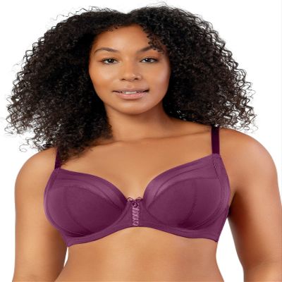 PARFAIT Shea Side Support Plunge Bra, 32E, BlackBerry