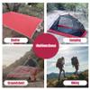 Near Zero Waterproof Camping Footprint - 4.5 Oz Ultralight 20D Ripstop Nylon Multifunctional Tent Ground Tarp for Hiking, Picnic, & Backpacking, Carry Bag Included, 1 Person, Red (6.7 x 2.5 Ft) view 4