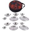 12PcsPortable Plate Set Dishes Set,Stainless Steel Camping Dinnerware Set,Tableware with Storage Bag for Outdoor Hiking Camping, Hiking,Picnic,BBQ,Beach, Stainless Steel Camping Dinnerware Set,12 view 1