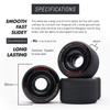 Blood Orange Morgan 60mm Longboard Wheel for Sliding, Surfskate, Cruising, Electric Skateboard, Freeride, LDP. (82a - Black) view 2