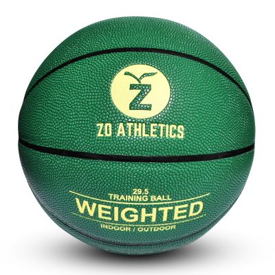 Zo Athletics Weighted Basketball - Workout Included on The 3lb Heavy Basketball for Training and Dribbling Drills - Training Equipment for Teen Boys and Girls (Green)