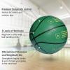 Zo Athletics Weighted Basketball - Workout Included on The 3lb Heavy Basketball for Training and Dribbling Drills - Training Equipment for Teen Boys and Girls (Green) view 3