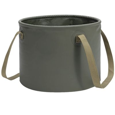Collapsible Bucket with Handle, Lightweight Portable Folding Bucket, Portable Wash Basin for Fishing, Camping, Hiking, Outdoor Survival, Car Washing (Color : Green, Size : 10L)