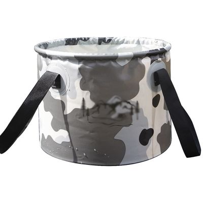 Collapsible Bucket 5 Gallon, Multifunctional Portable Collapsible Fishing Bucket, Wash Basin Folding Bucket, Water Container for Fishing, Camping, Gardening (Color : Camouflage)