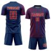 Custom Soccer Jerseys Suit with Gradient Design Printed Name Number Sports Training Uniforms for Men view 1
