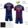 Custom Soccer Jerseys Suit with Gradient Design Printed Name Number Sports Training Uniforms for Men view 3