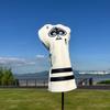Barudan Golf 3pcs Ace of Spade Driver, Fairway Wood & Hybrid Head Covers - White (PU) Leather view 3