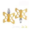 XIWALAI Quick Release Pedals Widening Anti-Slip Ultra Light Aluminum Alloy DU Sealed Bearings Folding Bicycle Pedals MTB Bicycle Parts (Color : Gold one Pair) view 1