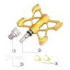 XIWALAI Quick Release Pedals Widening Anti-Slip Ultra Light Aluminum Alloy DU Sealed Bearings Folding Bicycle Pedals MTB Bicycle Parts (Color : Gold one Pair) view 3