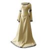 XUNRYAN Women's Maxi Dresses Pirate Peasant Dress Medieval Costume Victorian Gothic Witch Retro Renaissance Dress Long Brown view 3