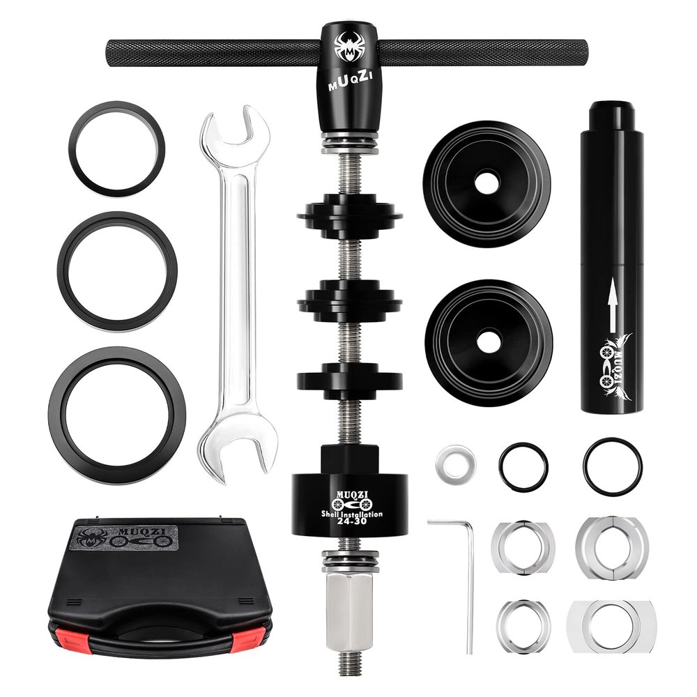 MUQZI Bicycle Bottom Bracket Install Removal Tool Kit Bike BB86/BB30/BB91/BB92/PF30 Bottom Bracket Bearing and Headset Press Installation Tool, Black