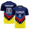 Custom Soccer Jerseys Suit with Gradient Design Printed Name Number Sports Training Uniforms for Men view 2