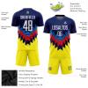 Custom Soccer Jerseys Suit with Gradient Design Printed Name Number Sports Training Uniforms for Men view 3