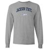 AL03 - Jackson State Tigers Arch Logo Long Sleeve T Shirt - Small - Sport Grey view 1