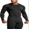 TSLA Men's UPF 50+ Compression Shirts, Cool Dry Long Sleeve Athletic Tops, Sports Baselayer Workout Shirt, Athletic Black, Small view 2