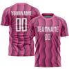Custom Soccer Jersey Uniform for Men Women Boy Personalized Shirt and Shorts with Pocket Pink view 2