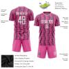 Custom Soccer Jersey Uniform for Men Women Boy Personalized Shirt and Shorts with Pocket Pink view 3