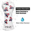 Golf Wood Head Covers Driver Cover 3 Wood Headcover Hybrid Head Covers Embroidery White USA American Flag Birdie Design Golf Club Headcovers Leather Hand-Made Wood Head Cover for All Golf Clubs view 4