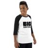 Big Brother Baby Announcement Shirt for Soon to Be Big Brother - Youth Baseball Shirt White/Black view 3