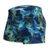 K898 Men's Square Leg Swimming Jammer Shorts UPF50+,Men Swimsuit Swim Jammers Fabric Shape Retention (Blue Wavy Green,M) view 1