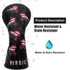 Golf Head Covers Driver Cover 3 Wood Headcover Hybrid Head Covers Embroidery USA American Flag Birdie Design Golf Club Headcovers Leather Wood Head Cover (3pcs(DR+FW+UT)-Black) view 4