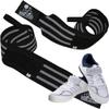Nordic Lifting Super Heavy Duty Wrist Wraps - Black Grey Bundle with Shoes Venja Size 7 - White view 1