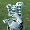 Golf Club Headcover 3 Wood Headcover Birdie Design Magnetic Closure Elegant Embroidery Premium Leather Driver Fairway Wood Hybrid Blade Putter Cover Wood Head Cover view 2