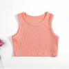 EnJoCho Chidren Fashion Blouse Toddler Kids Girls Dance Tank Top Racerback Crop Tank Top Sleeveless Sports (Pink, 6-7 Years) view 2